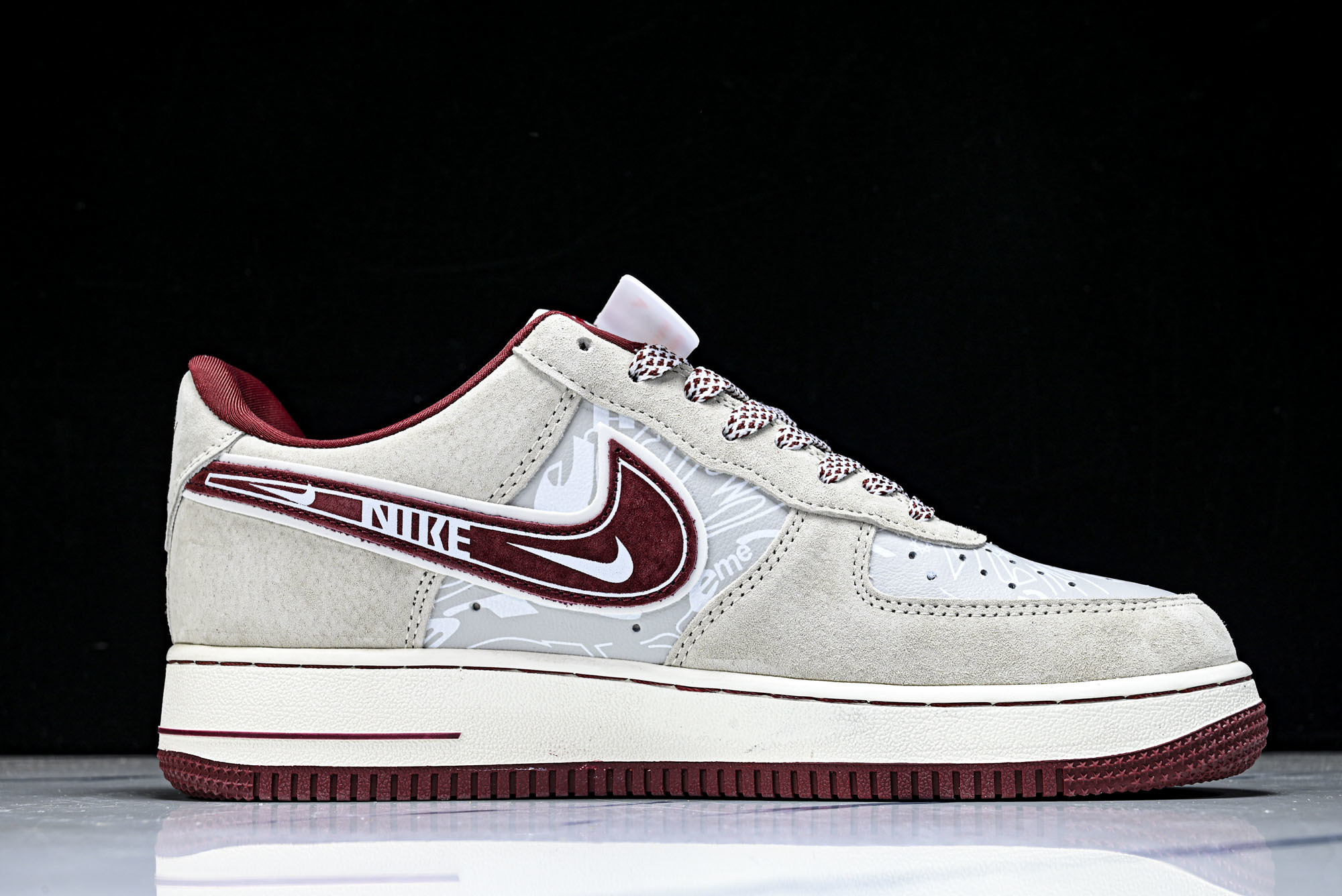 Nike Air Force 1'07 Low 浅米酒红 空军一号低帮休闲板鞋 SS1979-01236