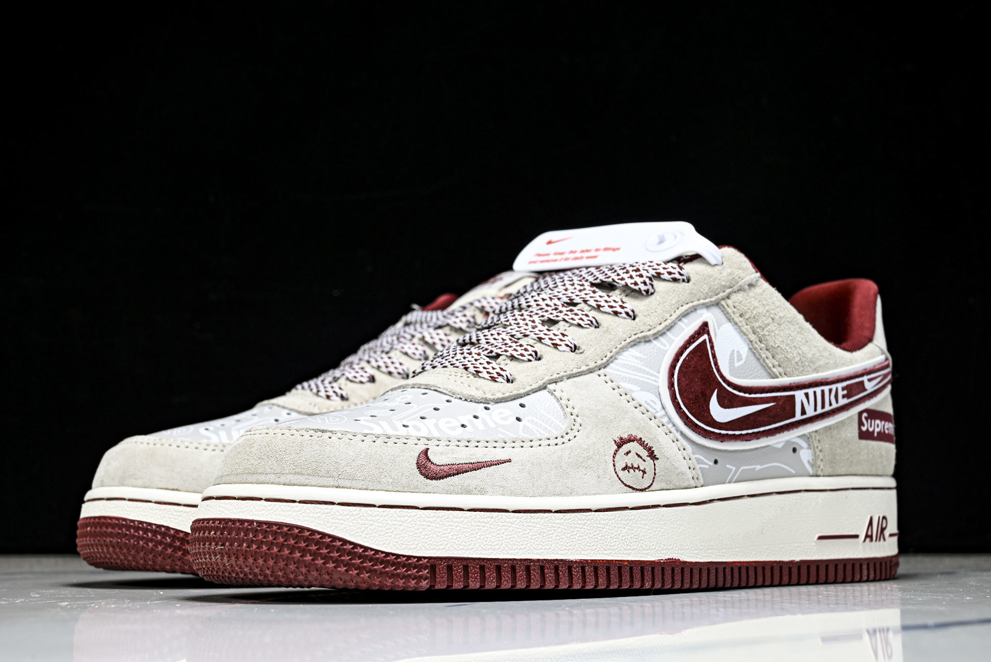 Nike Air Force 1'07 Low 浅米酒红 空军一号低帮休闲板鞋 SS1979-01236