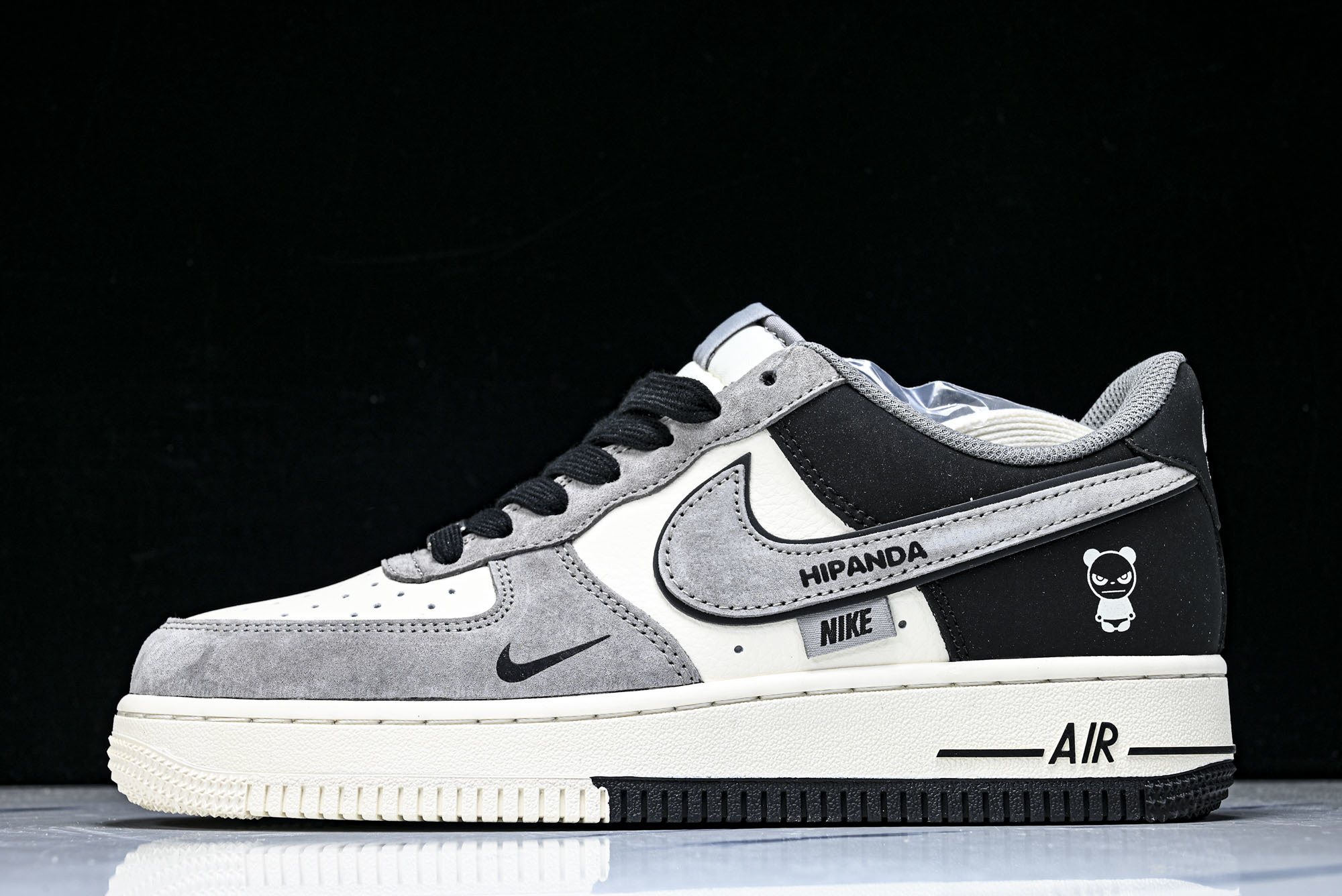 Nike Air Force 1'07 Low 暴力熊联名 黑灰拼接 空军一号低帮休闲板鞋 XD9314