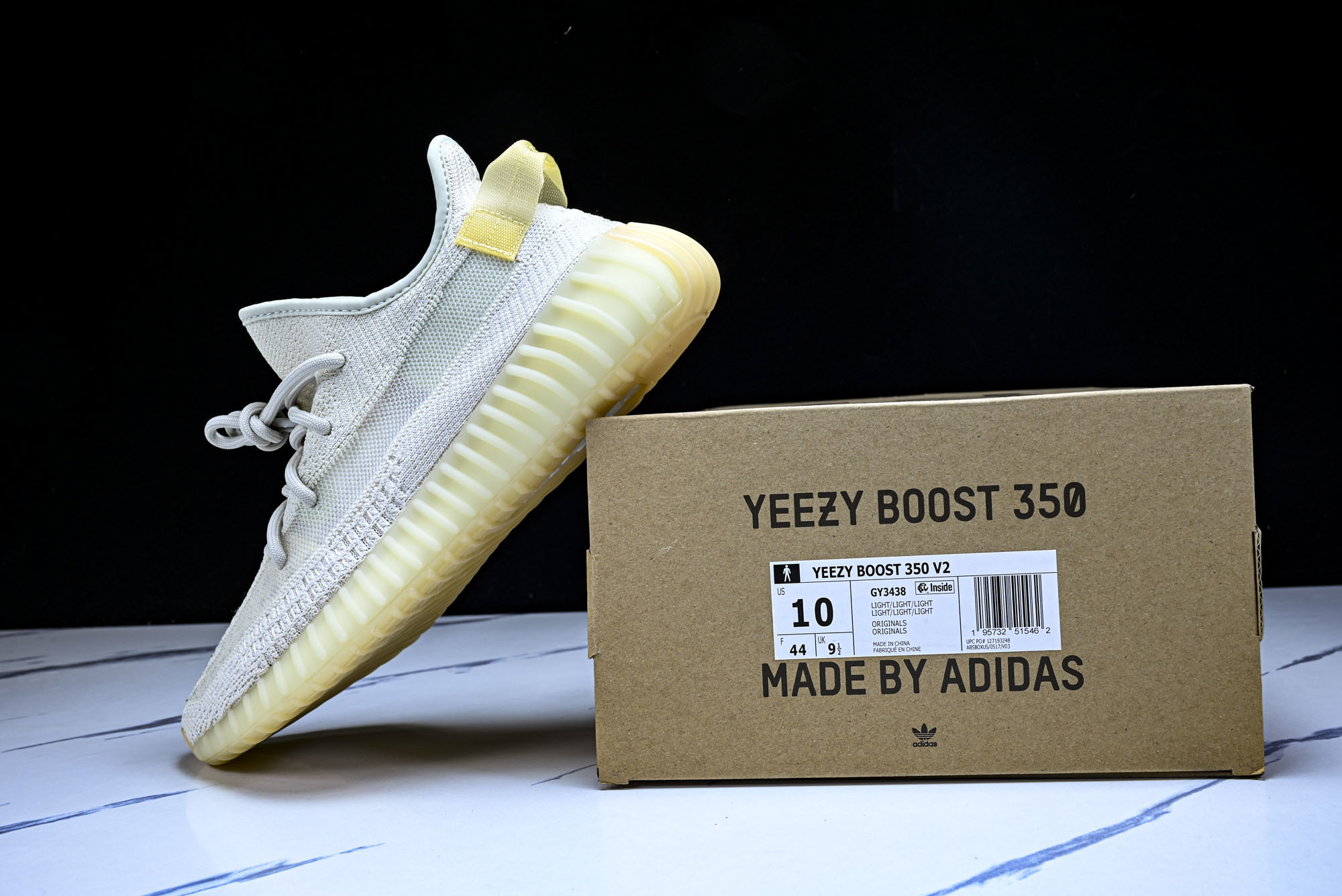 (PT.顶级版)Yeezy Boost 350 V2 Light“北极光”又称“变色龙”GY3438#开