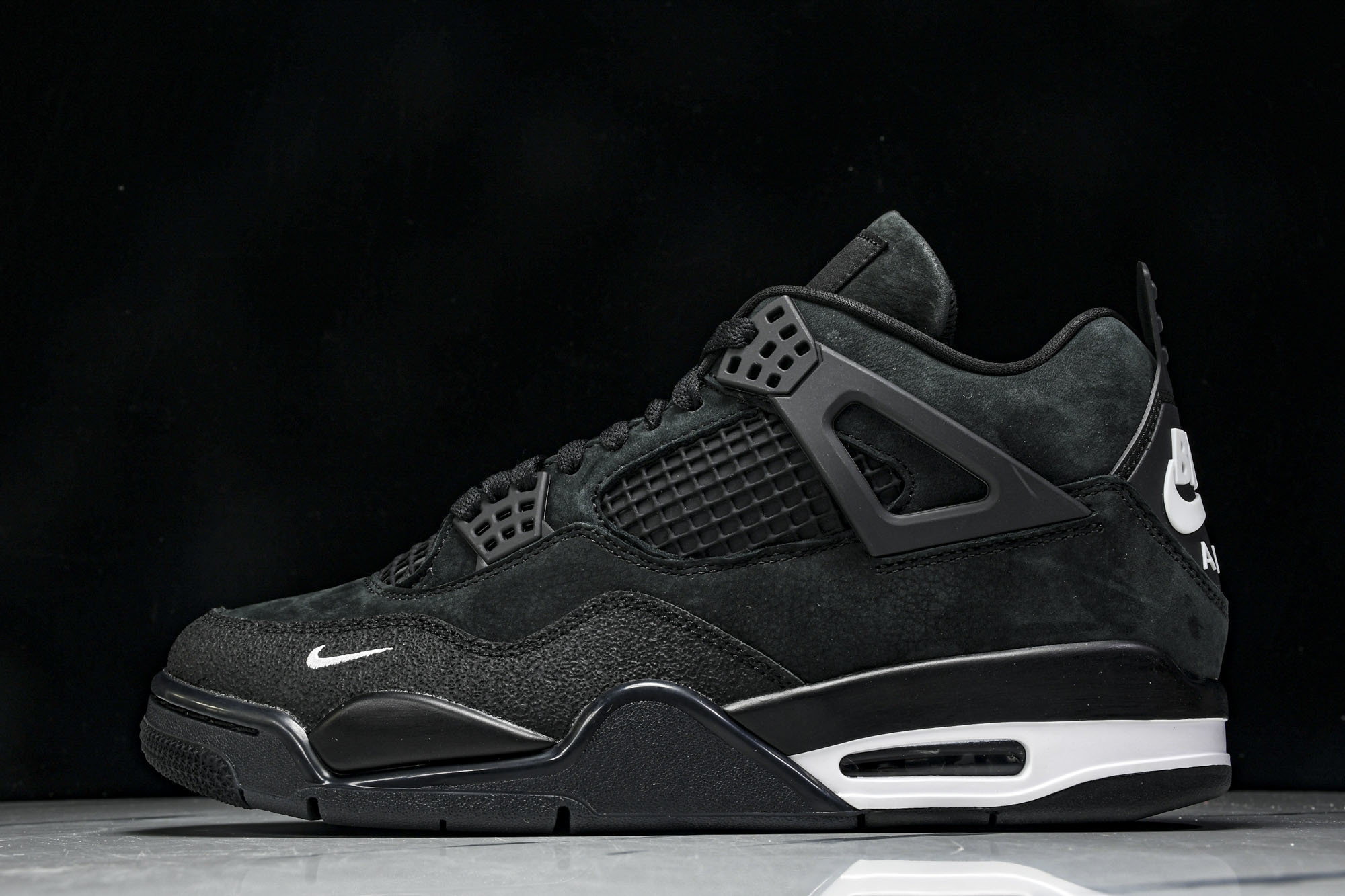 (OG原厂)Nigel Sylvester x Air Jordan 4 黑砖 HF4340-00140