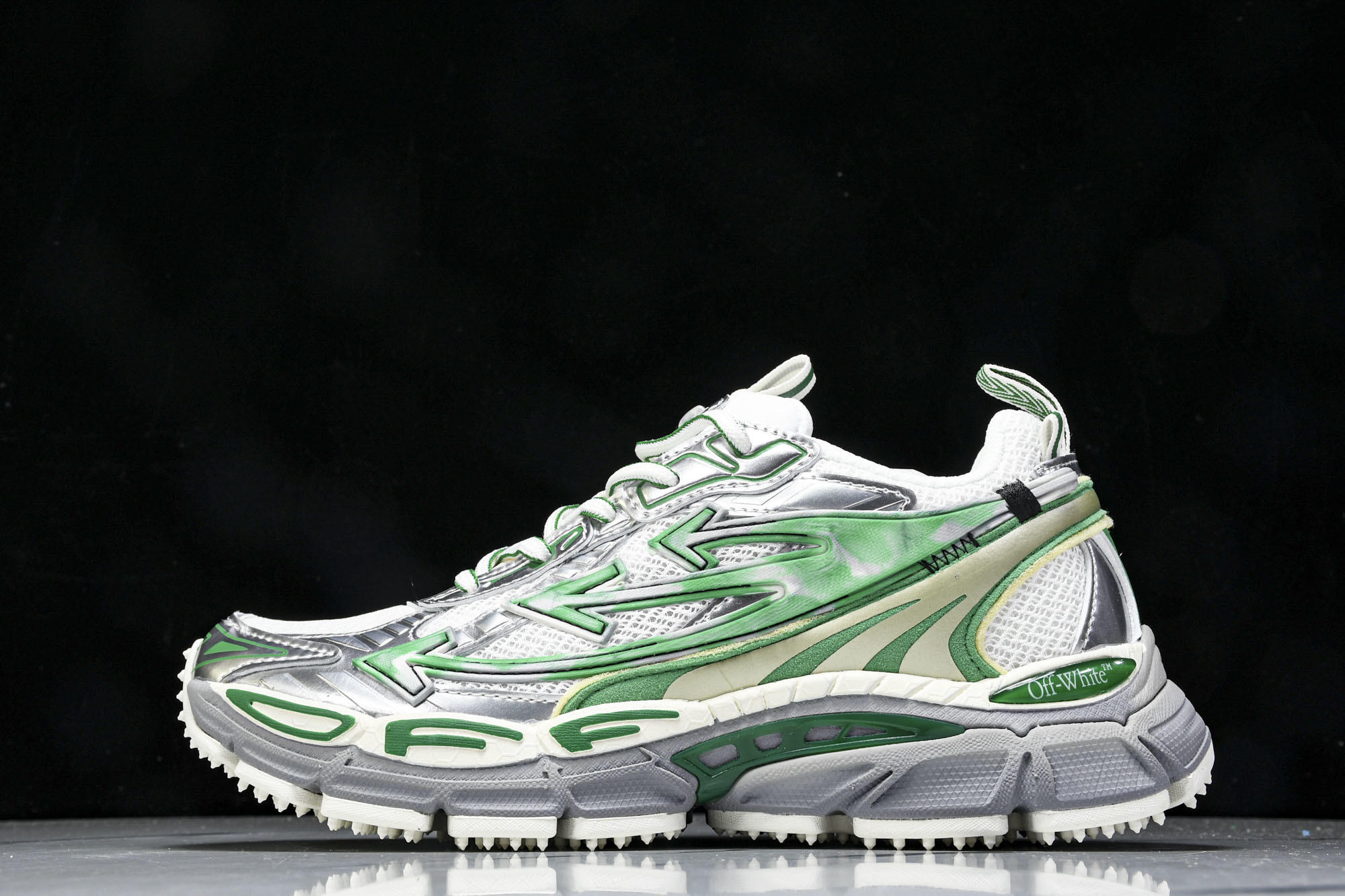 集合图(纯原)OFF WHITE 黑白三箭头登山厚底老爹鞋增高男女运动休闲鞋#穿上off--White 