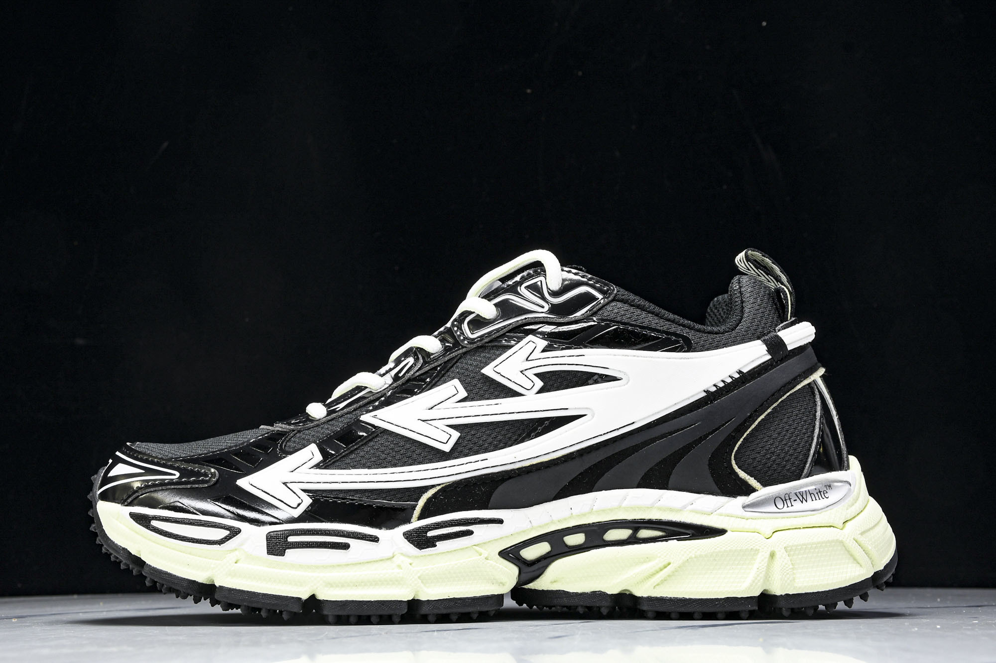 集合图(纯原)OFF WHITE 黑白三箭头登山厚底老爹鞋增高男女运动休闲鞋#穿上off--White 