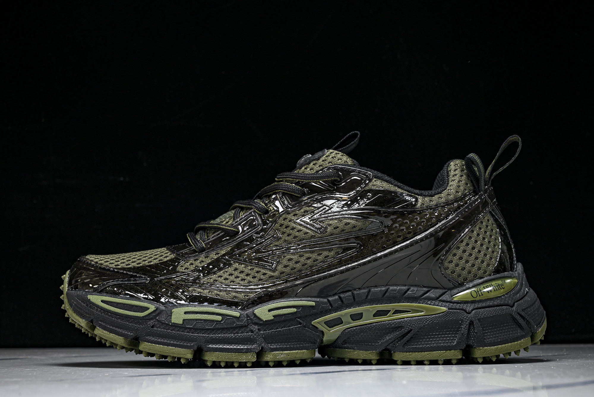 集合图(纯原)OFF WHITE 黑白三箭头登山厚底老爹鞋增高男女运动休闲鞋#穿上off--White 