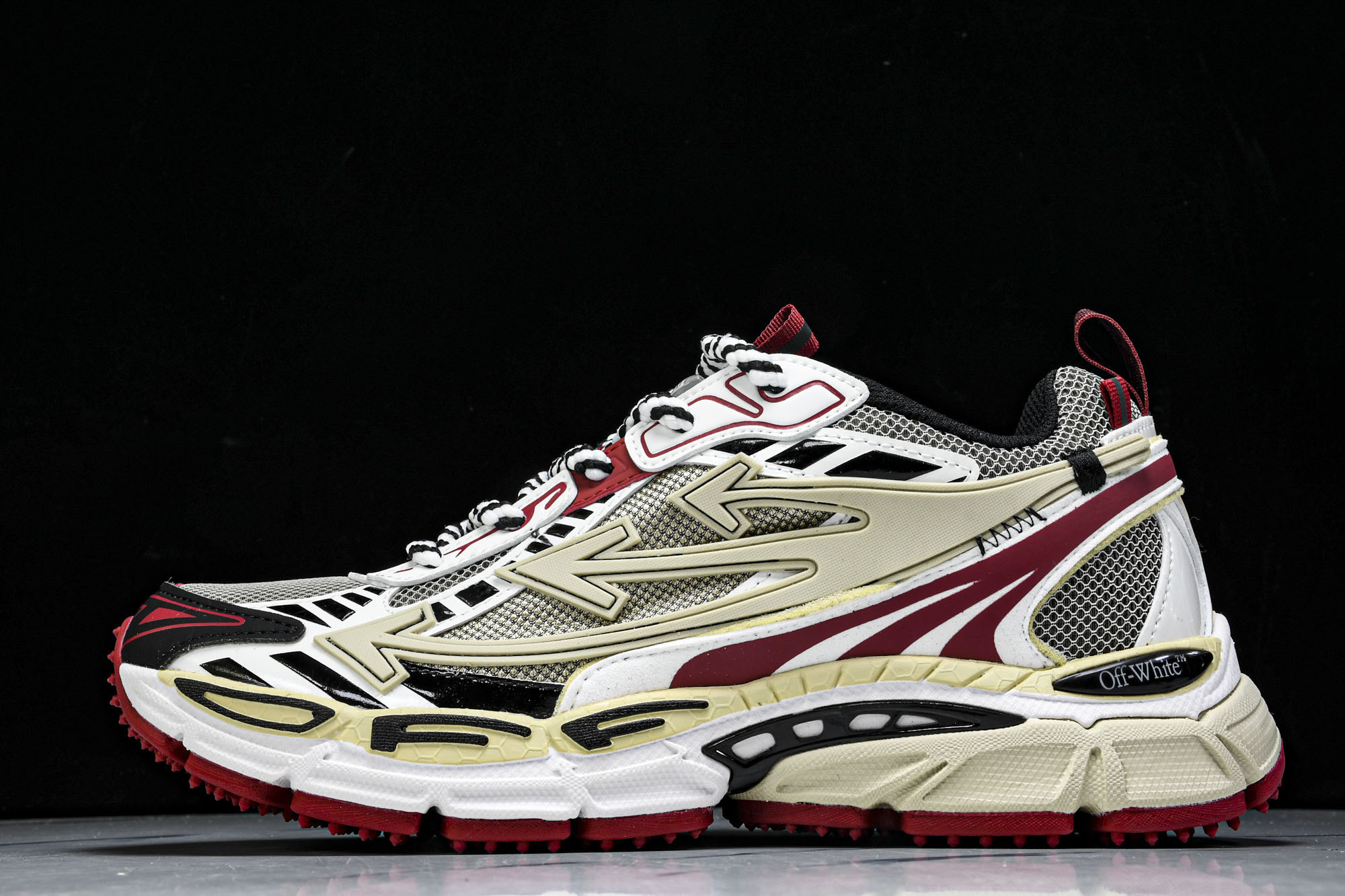 集合图(纯原)OFF WHITE 黑白三箭头登山厚底老爹鞋增高男女运动休闲鞋#穿上off--White 