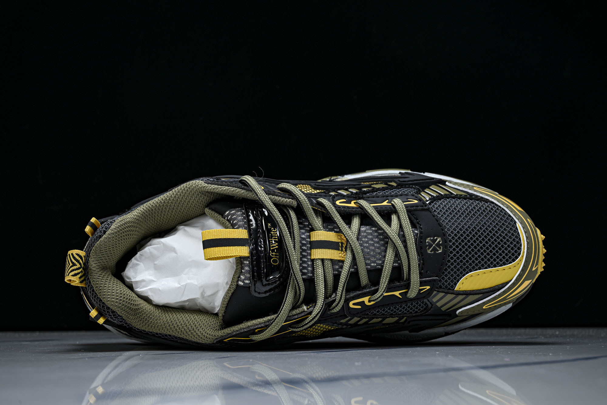 (PT.纯原)OFF WHITE 黑白三箭头登山厚底老爹鞋增高男女运动休闲鞋#穿上off--White 