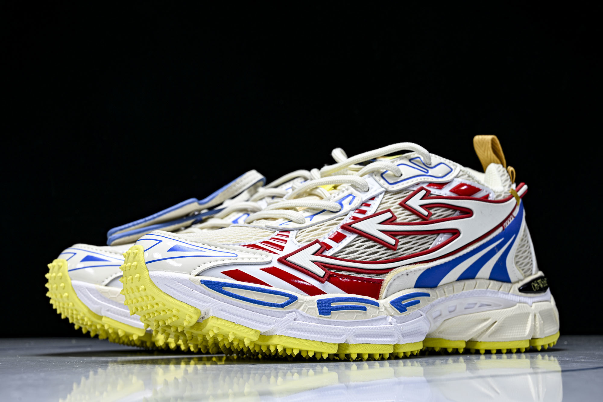 (PT.纯原)OFF WHITE 黑白三箭头登山厚底老爹鞋增高男女运动休闲鞋#穿上off--White 