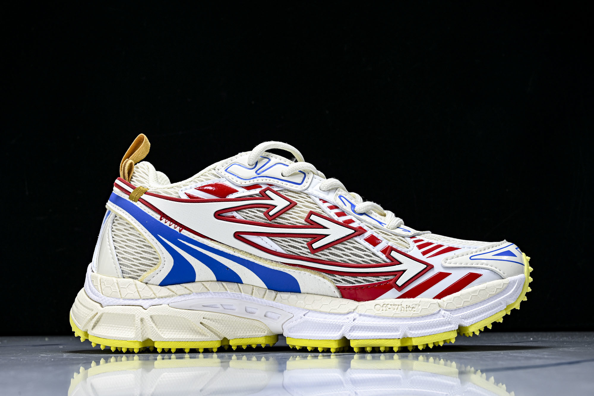 (PT.纯原)OFF WHITE 黑白三箭头登山厚底老爹鞋增高男女运动休闲鞋#穿上off--White 