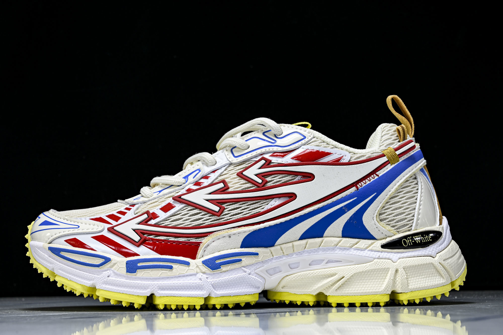 (PT.纯原)OFF WHITE 黑白三箭头登山厚底老爹鞋增高男女运动休闲鞋#穿上off--White 