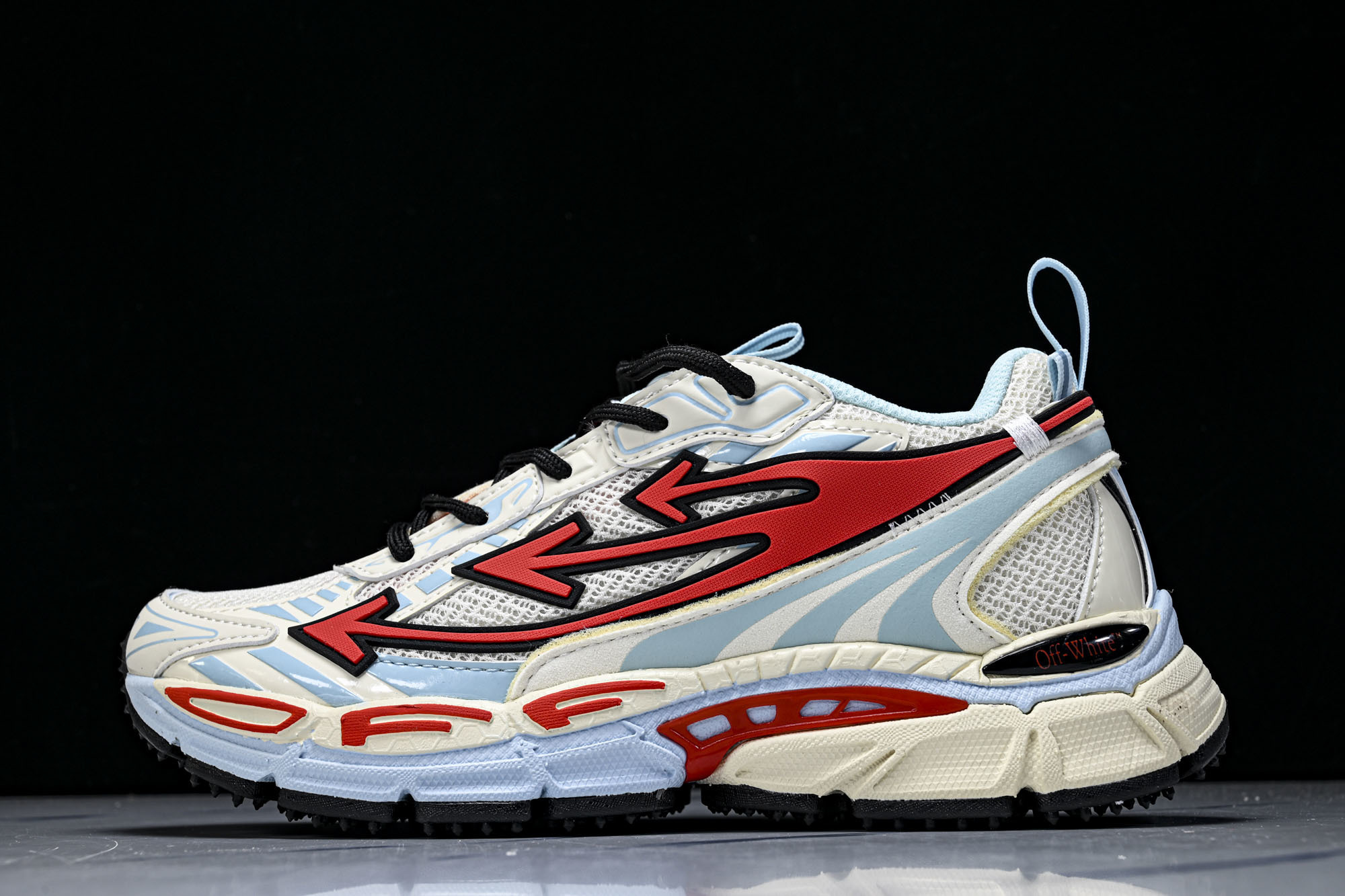 (PT.纯原)OFF WHITE 黑白三箭头登山厚底老爹鞋增高男女运动休闲鞋#穿上off--White 