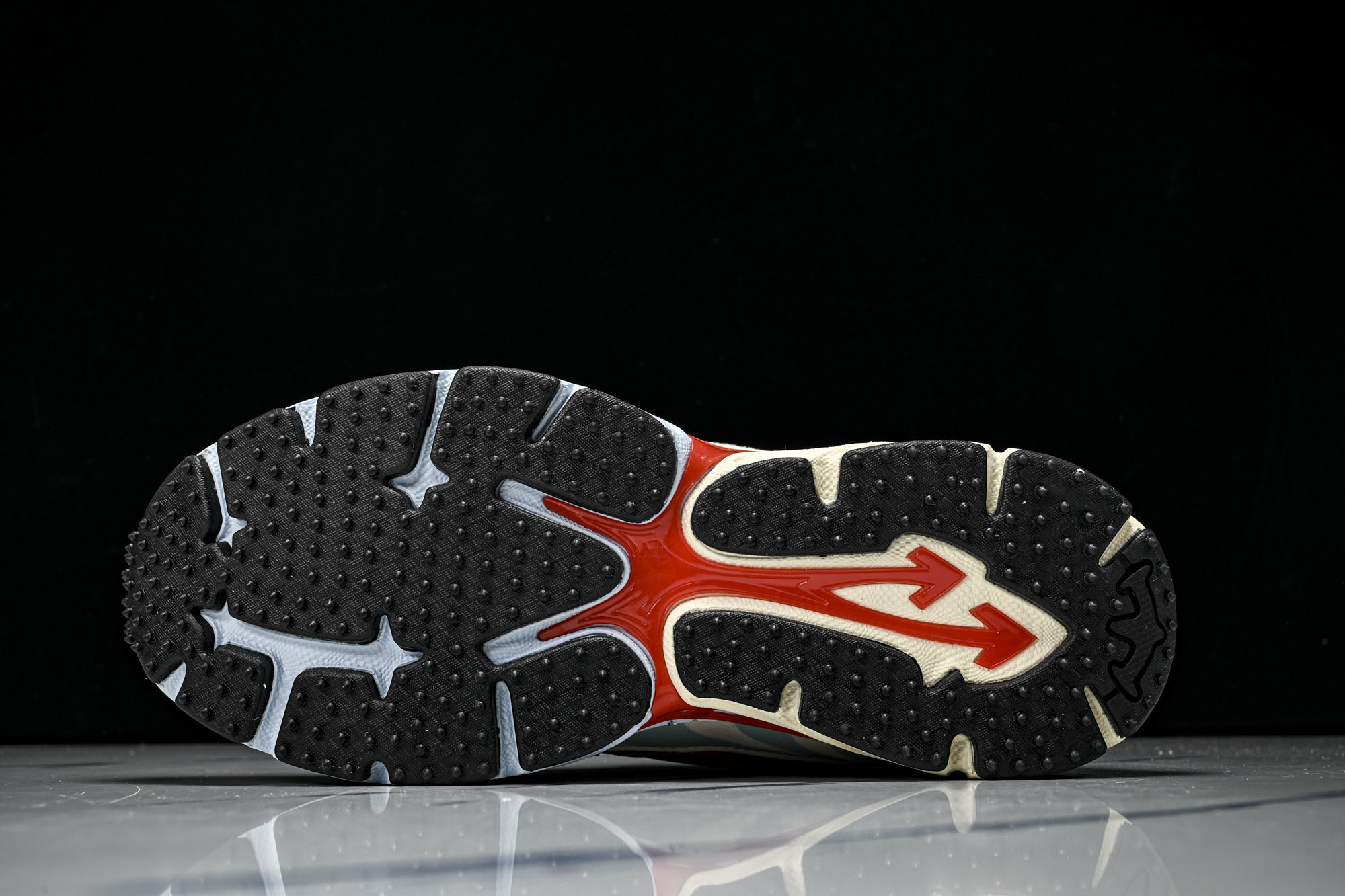 (PT.纯原)OFF WHITE 黑白三箭头登山厚底老爹鞋增高男女运动休闲鞋#穿上off--White 