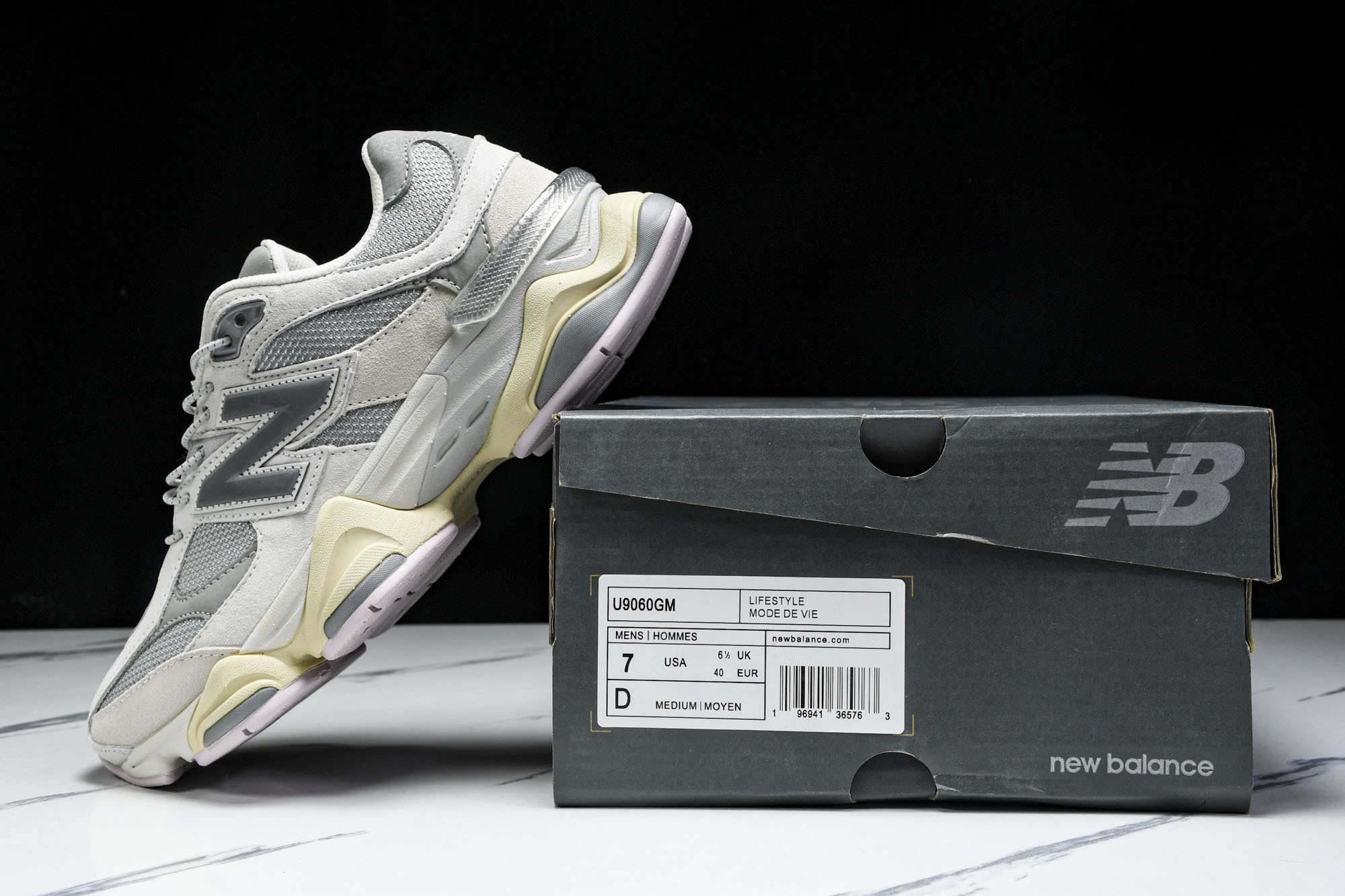 Joe Freshgoods x New Balance NB9060 复古休闲运动慢跑鞋 浅灰紫色 U