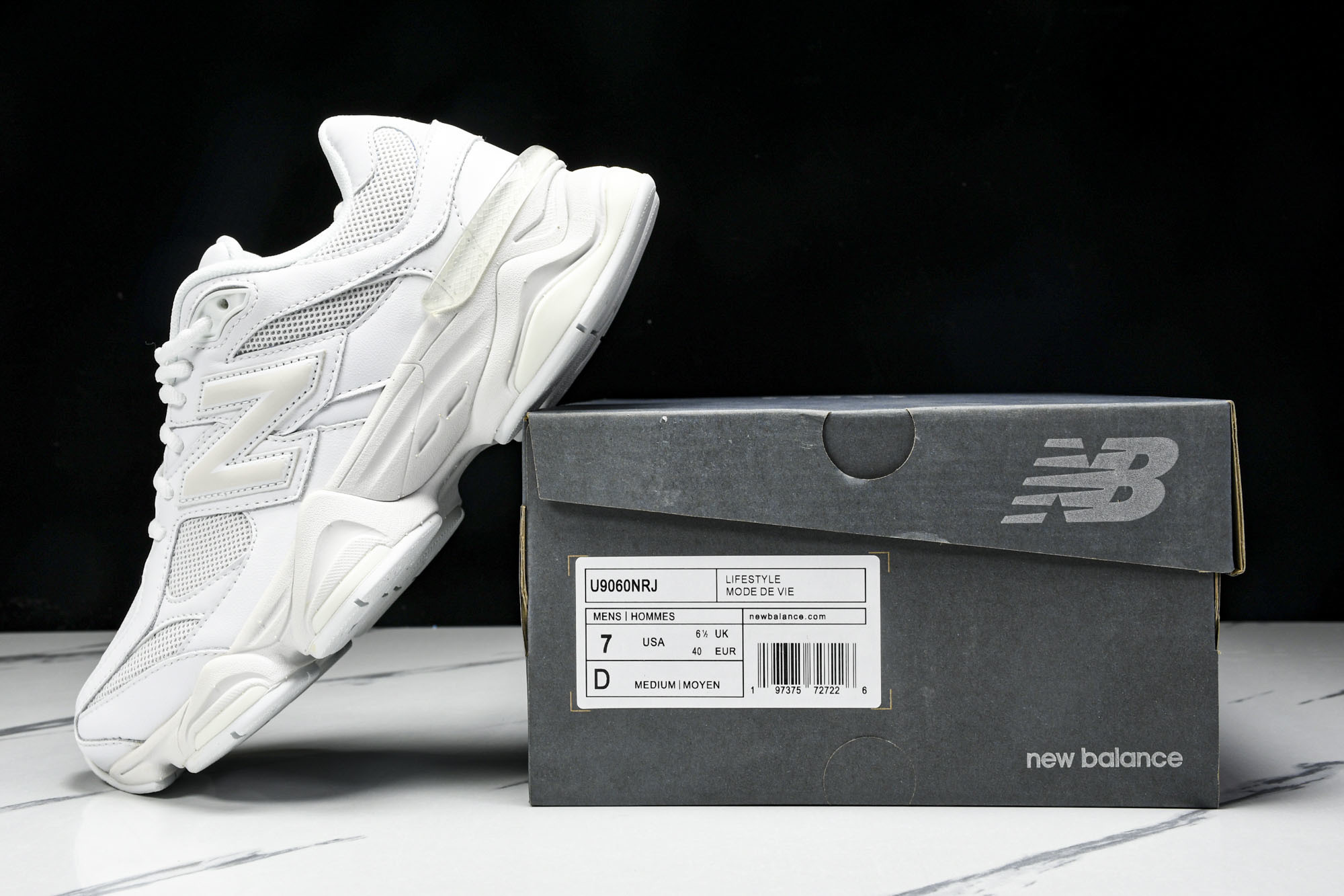 Joe Freshgoods x New Balance NB9060 复古休闲运动慢跑鞋 全白色 U9