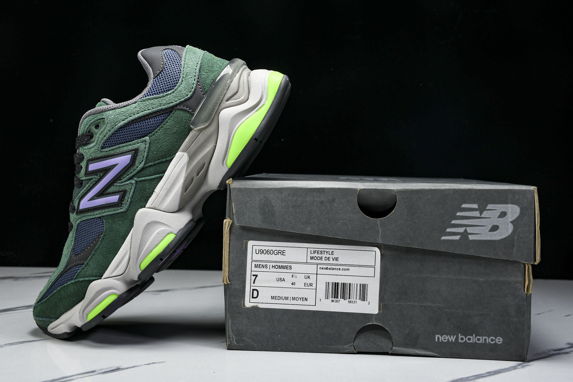 Joe Freshgoods x New Balance NB9060 复古休闲运动慢跑鞋 绿色 U90