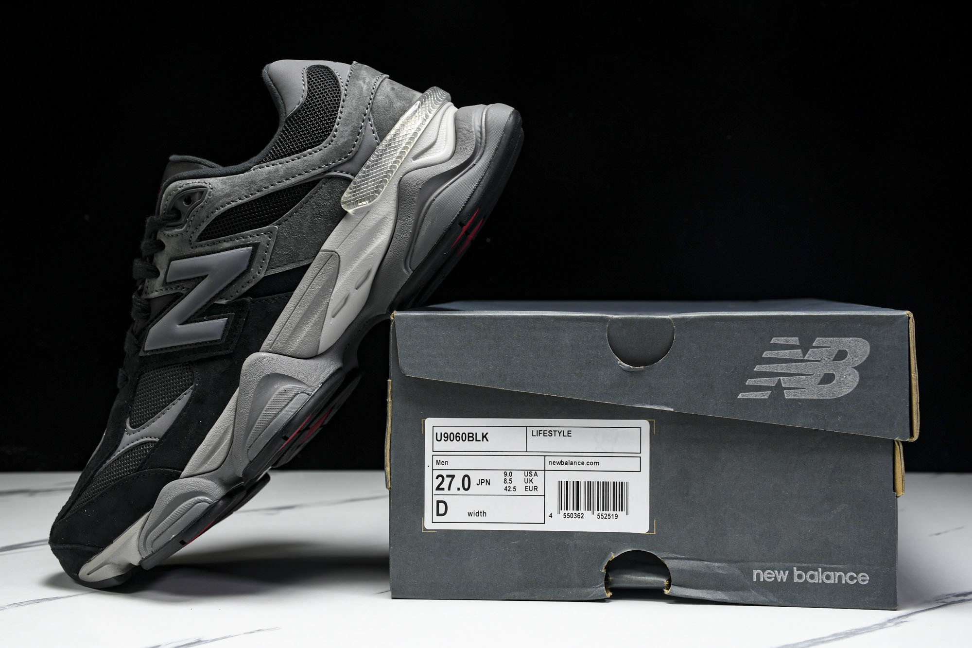 Joe Freshgoods x New Balance NB9060 复古休闲运动慢跑鞋 黑色 U90