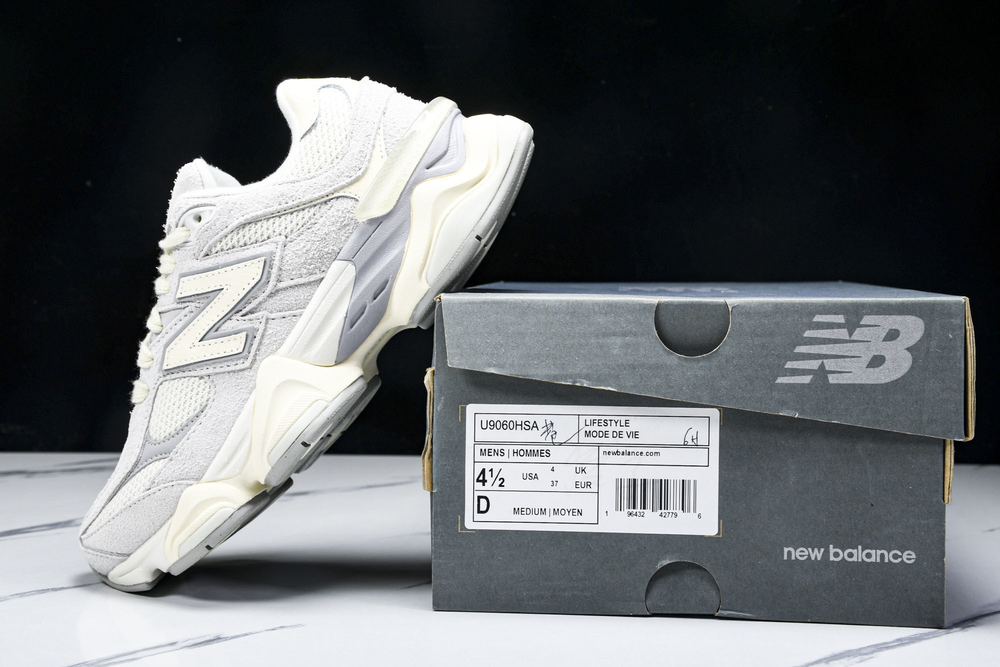 Joe Freshgoods x New Balance NB9060 复古休闲运动慢跑鞋 白灰白色 U