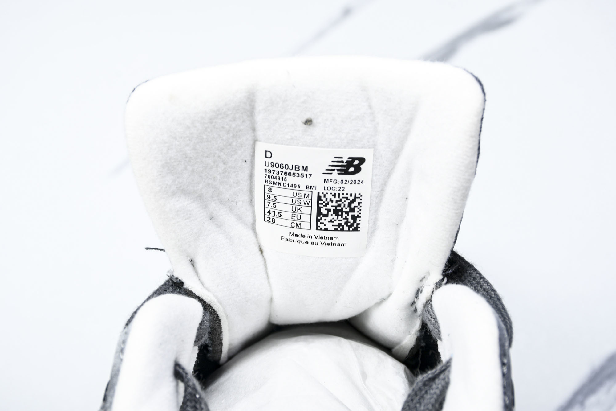 Joe Freshgoods x New Balance NB9060 复古休闲运动慢跑鞋 黑灰色 U9