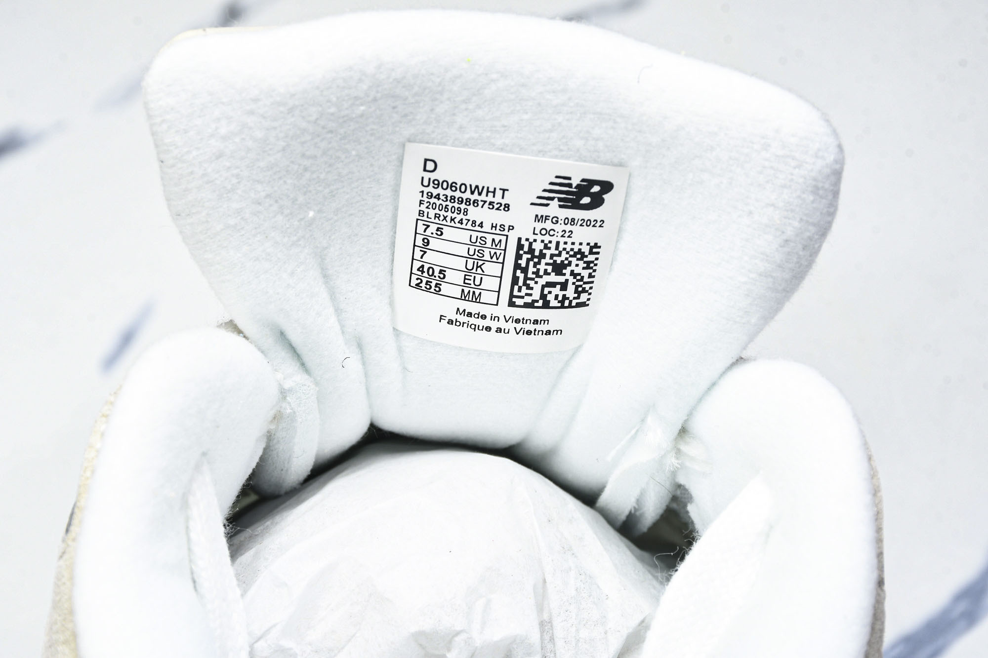 New Balance NB9060 复古休闲运动慢跑鞋 U9060WHT#原档案3D模具，原纸板，原厂