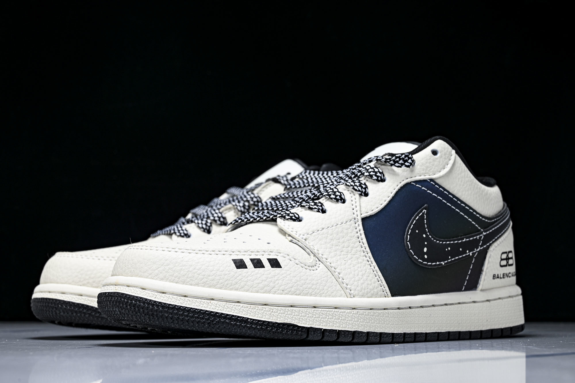 Air Jordan 1 Low AJ1 乔1斯图西联名 高端定制 低帮复古篮球鞋LL8888 0073