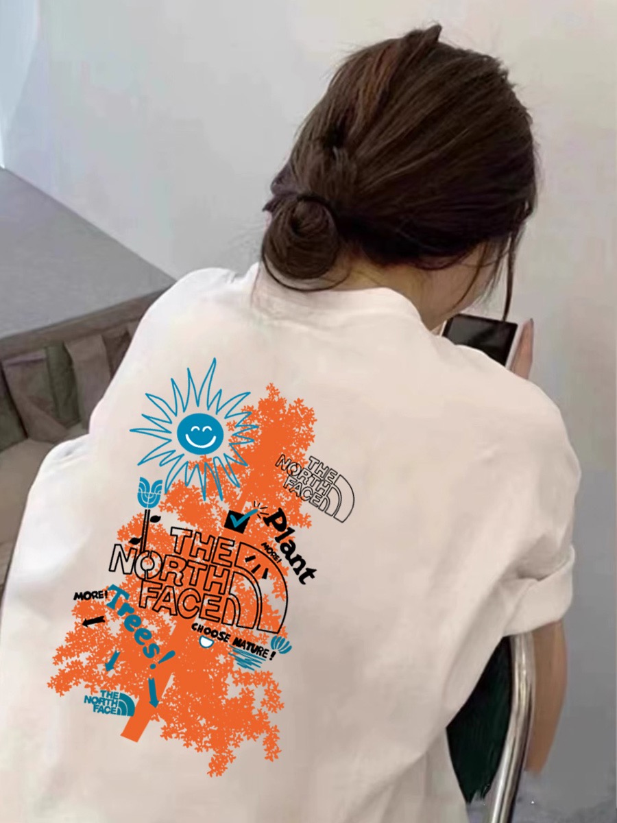 TNF2025 Summer Tree T-shirt: Comfortable Cotton Tee for Men and Women - 图片 1