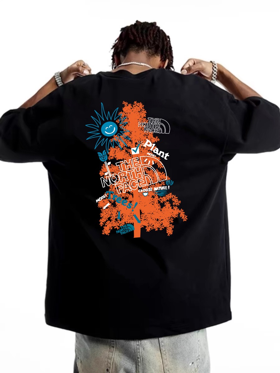 TNF2025 Summer Tree T-shirt: Comfortable Cotton Tee for Men and Women - 图片 5