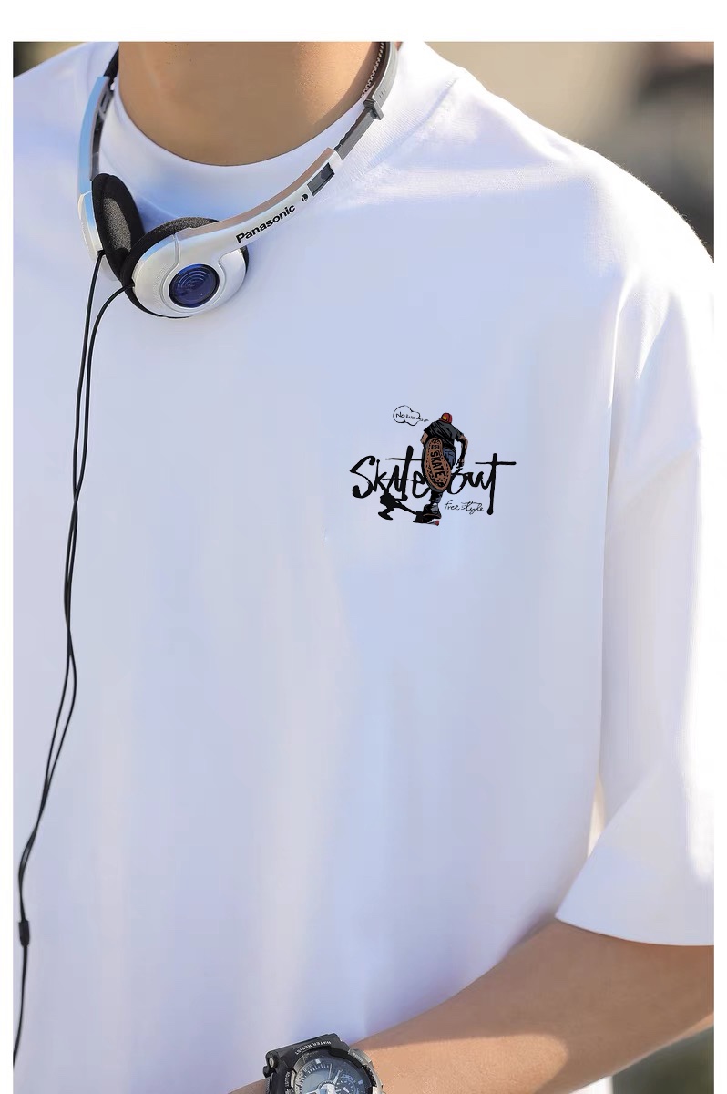 Nike Retro Fashion Short-Sleeve T-Shirts for Couples: High-Quality Cotton, Detailed Design, Classic Style - 图片 3