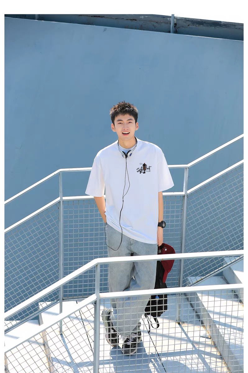 Nike Retro Fashion Short-Sleeve T-Shirts for Couples: High-Quality Cotton, Detailed Design, Classic Style - 图片 7