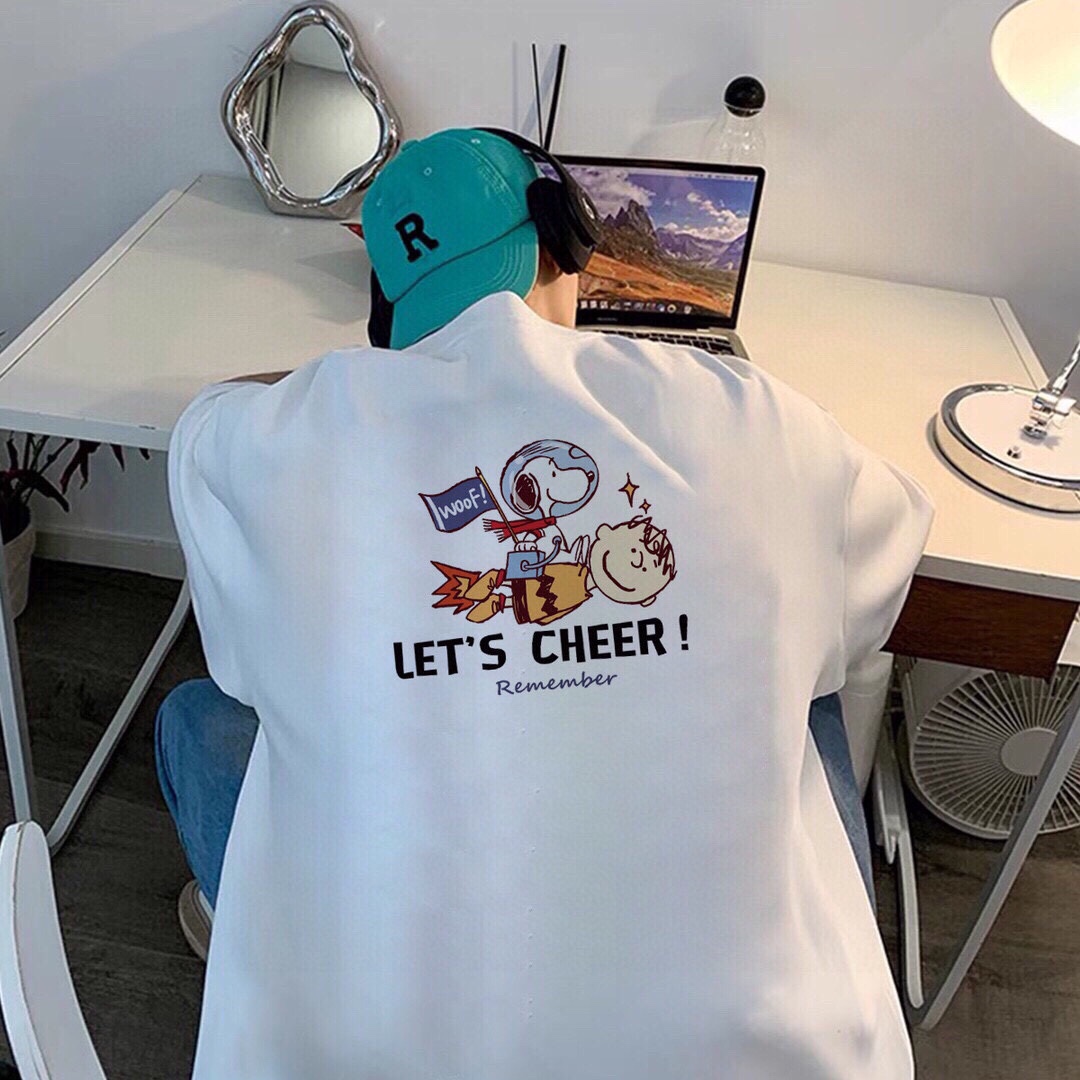 Nick Nike Snoopy’s “Let’s Cheer” Cotton T-shirt for Same-Sex Couples - 图片 7