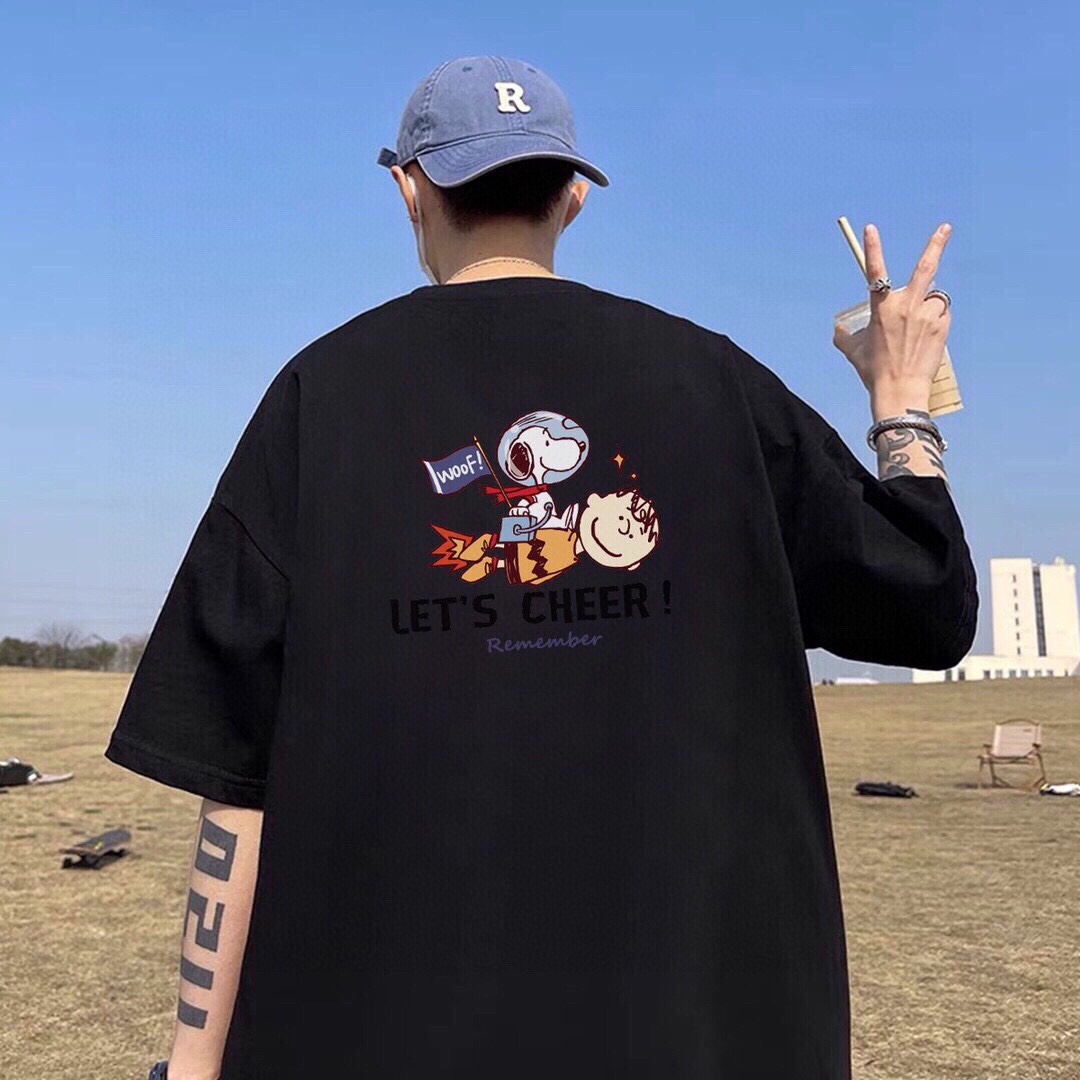 Nick Nike Snoopy’s “Let’s Cheer” Cotton T-shirt for Same-Sex Couples - 图片 2