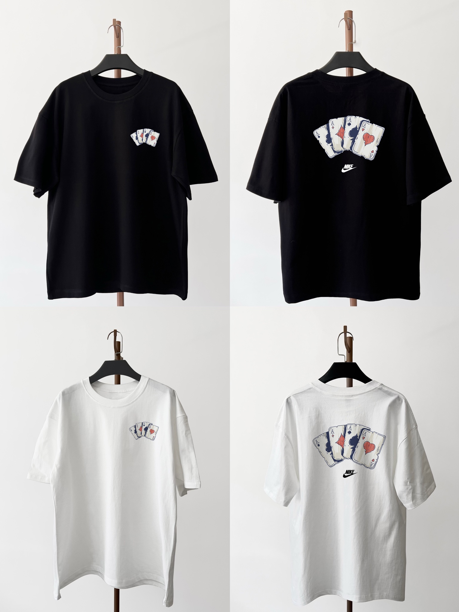 NIKE T-shirt Couple Half-Sleeve: Quality Cotton, Detailed Design, Graffiti Logo, Multiple Sizes. - 图片 7