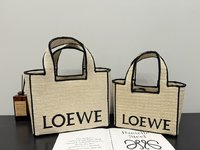 Loewe Anagram Basket Handbags Tote Bags Embroidery Straw Woven Weave Summer Collection Beach
