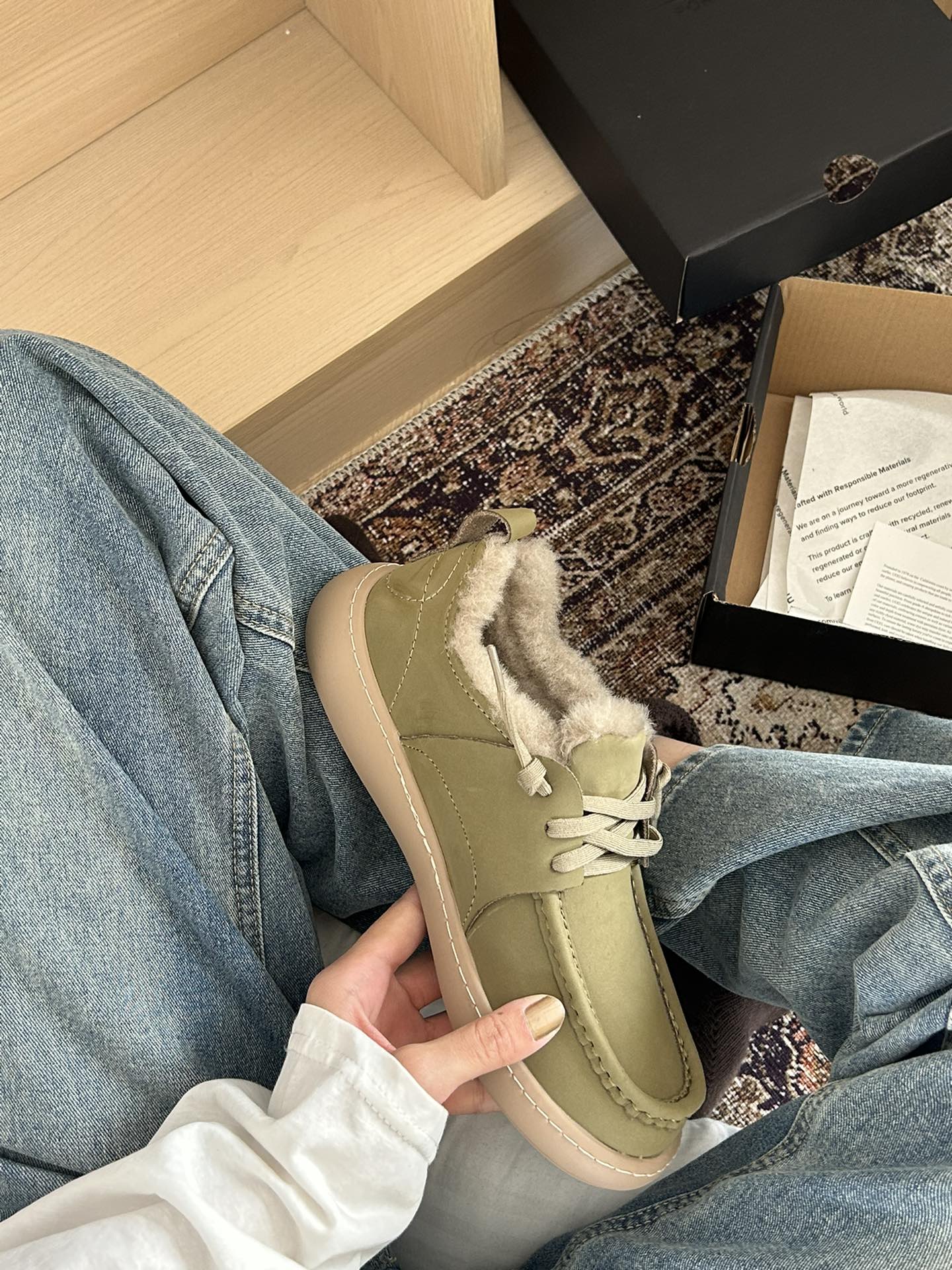 细节图  🔥双11预热特惠🔥CX专供 独家纯原 【UGG】原价xx 男士吐司 🔥ugg新款男款方糖吐司休闲男鞋,牛皮袋鼠工装鞋,真皮真毛简约帅气! 两色:栗色.绿色