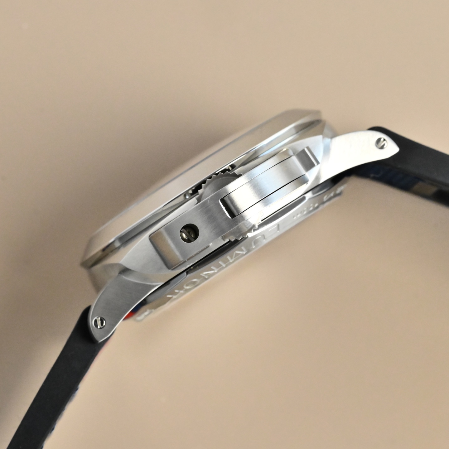 Panerai Luminor Due Luna Rossa BiTempo stainless steel case, blue dial, blue strap with red stripe 38mm Men's Automatic