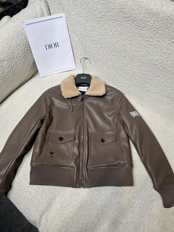 Dior Clothing Coats & Jackets Cotton Lambswool PU Fall/Winter Collection