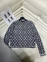 Louis Vuitton Replicas
 Clothing Knit Sweater Sweatshirts White Knitting