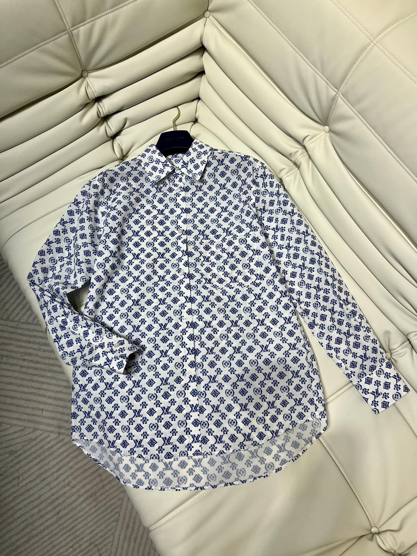 Louis Vuitton Kleding Overhemden Wit Afdrukken Casual AHH004270