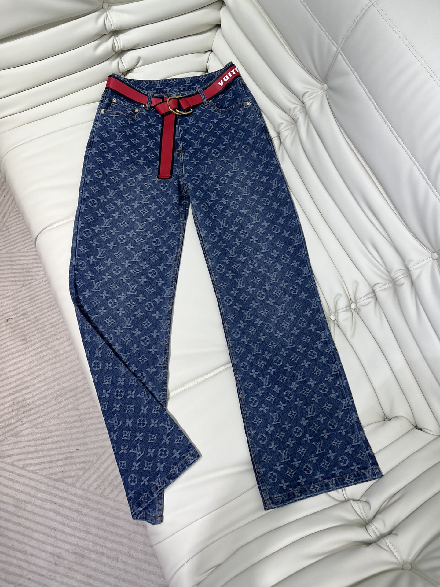 Replica van goede kwaliteit
 Louis Vuitton Kleding Spijkerbroek Broek Wit