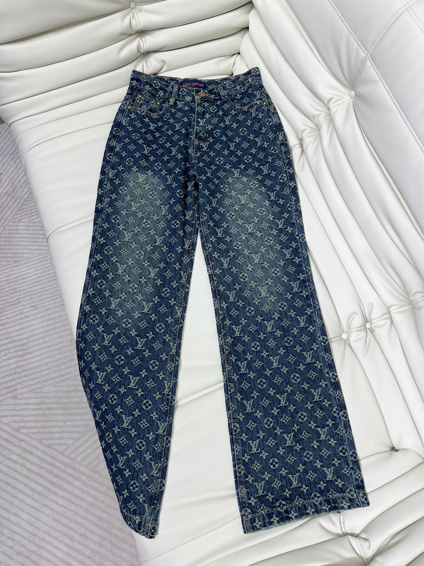 Louis Vuitton Kleding Spijkerbroek Broek Blauw Herfst/winter collectie Vintage SMLXL2019235