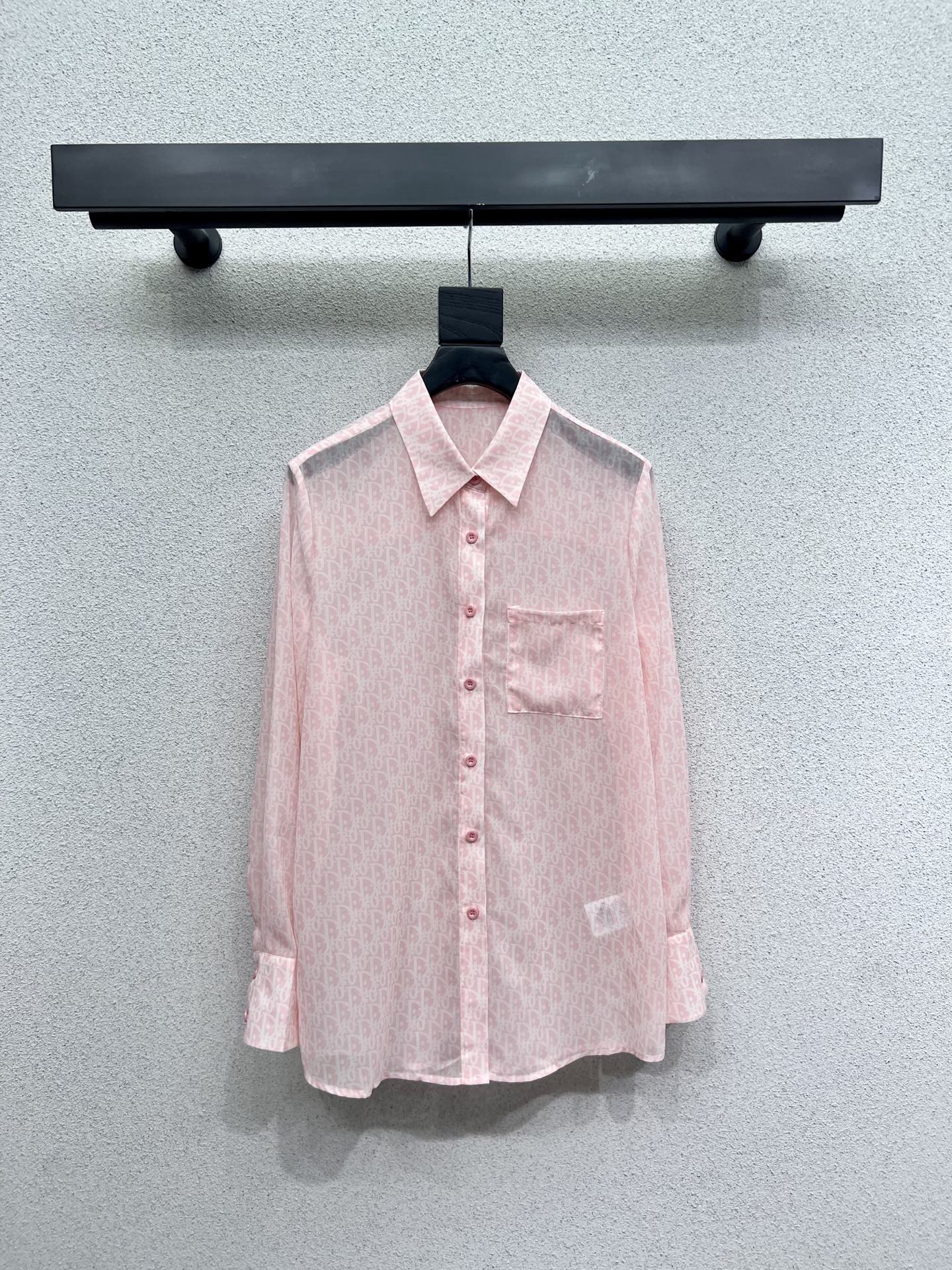 Dior Oblique Pattern Shirt Luxury Resort Style, Available in Pink and Navy Blue 3 i1744907533934 4241 0 1