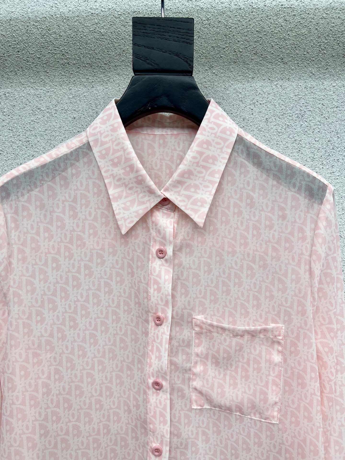 Dior Oblique Pattern Shirt Luxury Resort Style, Available in Pink and Navy Blue 4 i1744907541351 2595 0 2