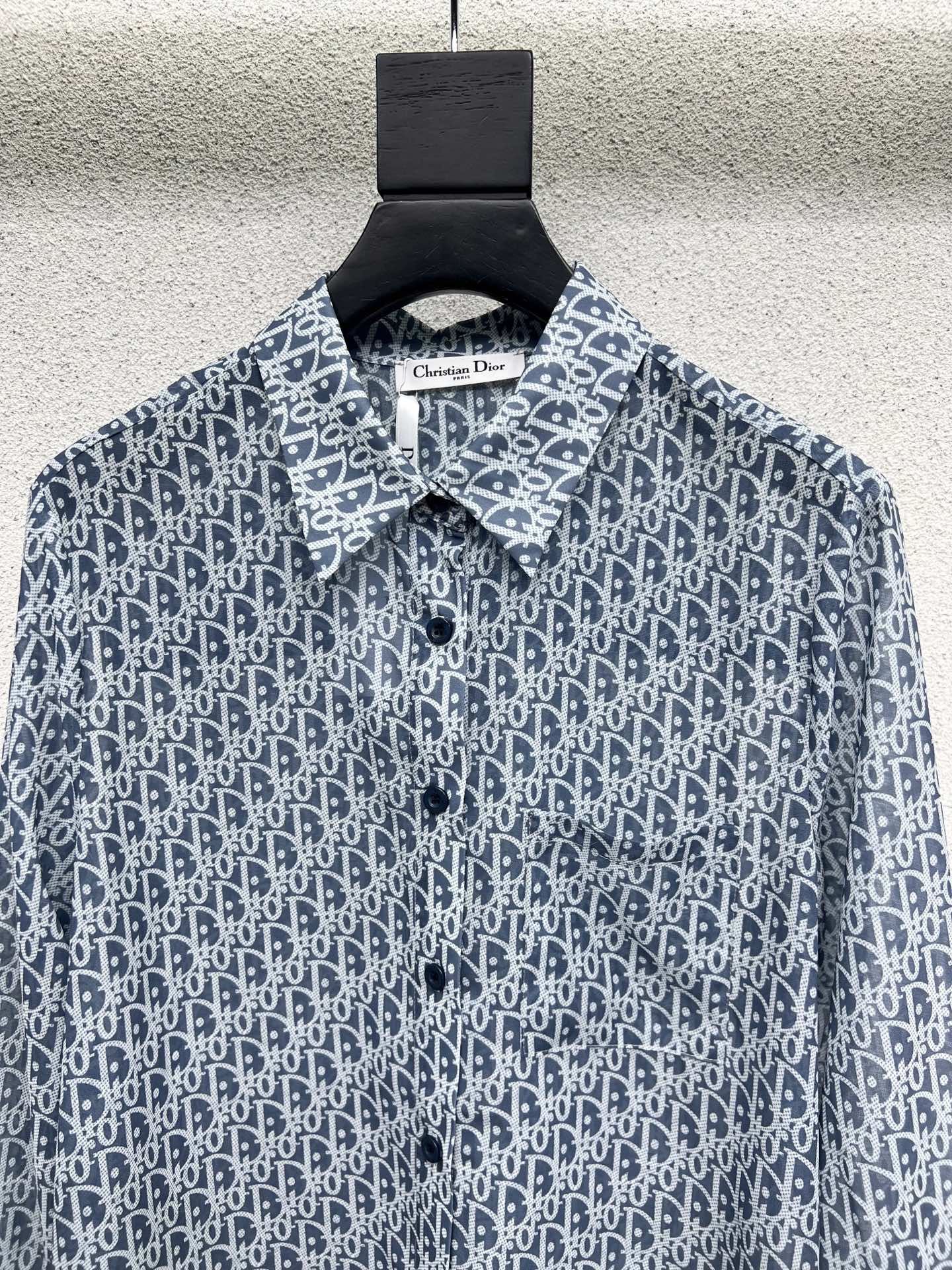 Dior Oblique Pattern Shirt Luxury Resort Style, Available in Pink and Navy Blue 8 i1744907541436 3053 0 6