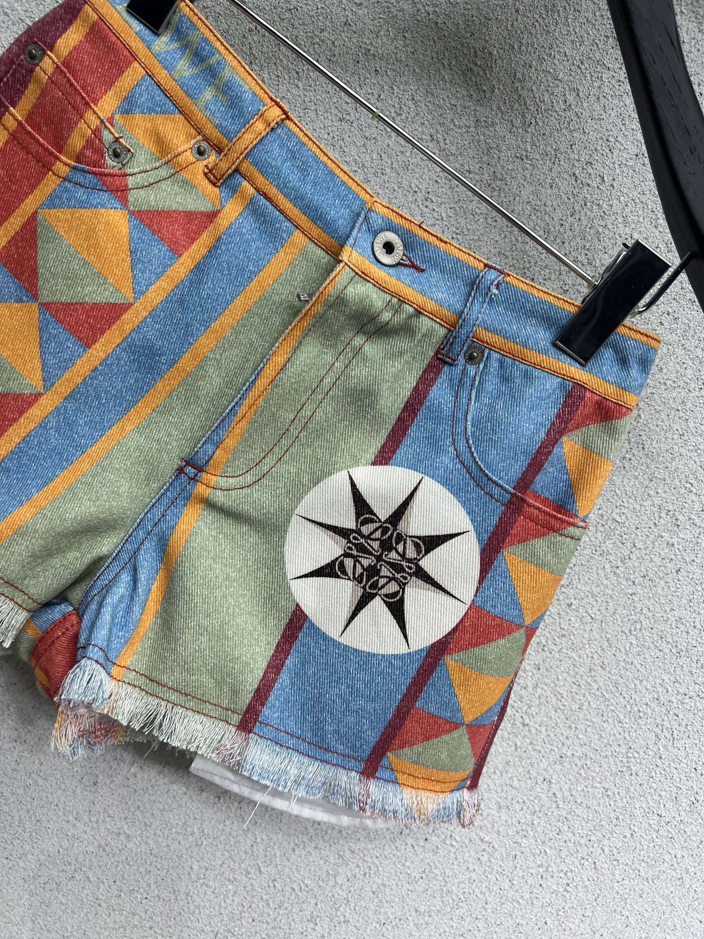 Geometrically Colored Jeans Suit: Custom-Made, Stylish, High Quality, Size SML - 图片 3