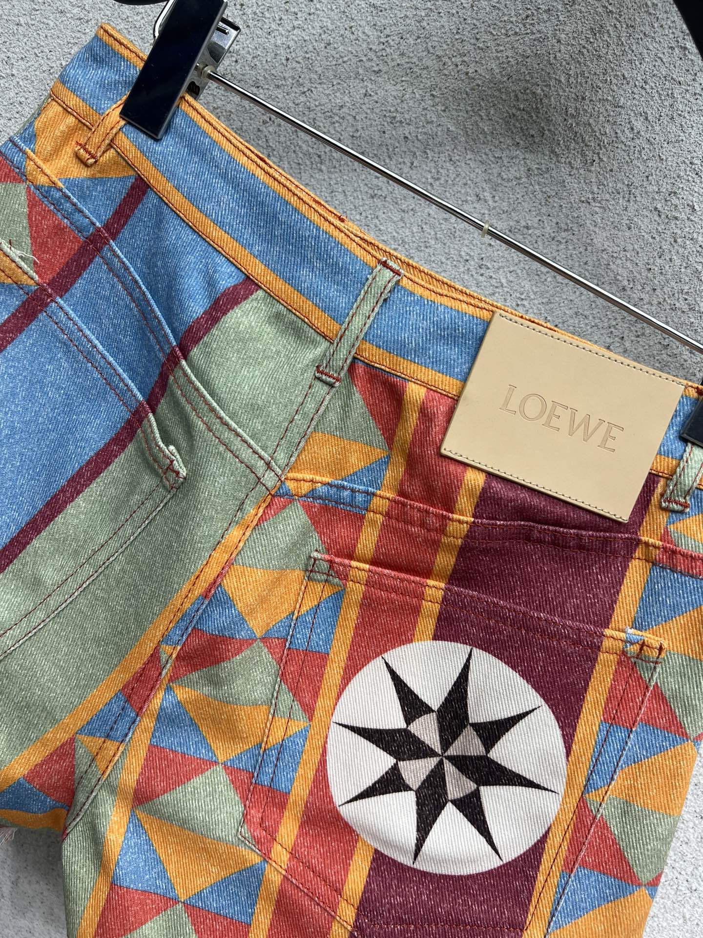Geometrically Colored Jeans Suit: Custom-Made, Stylish, High Quality, Size SML - 图片 5