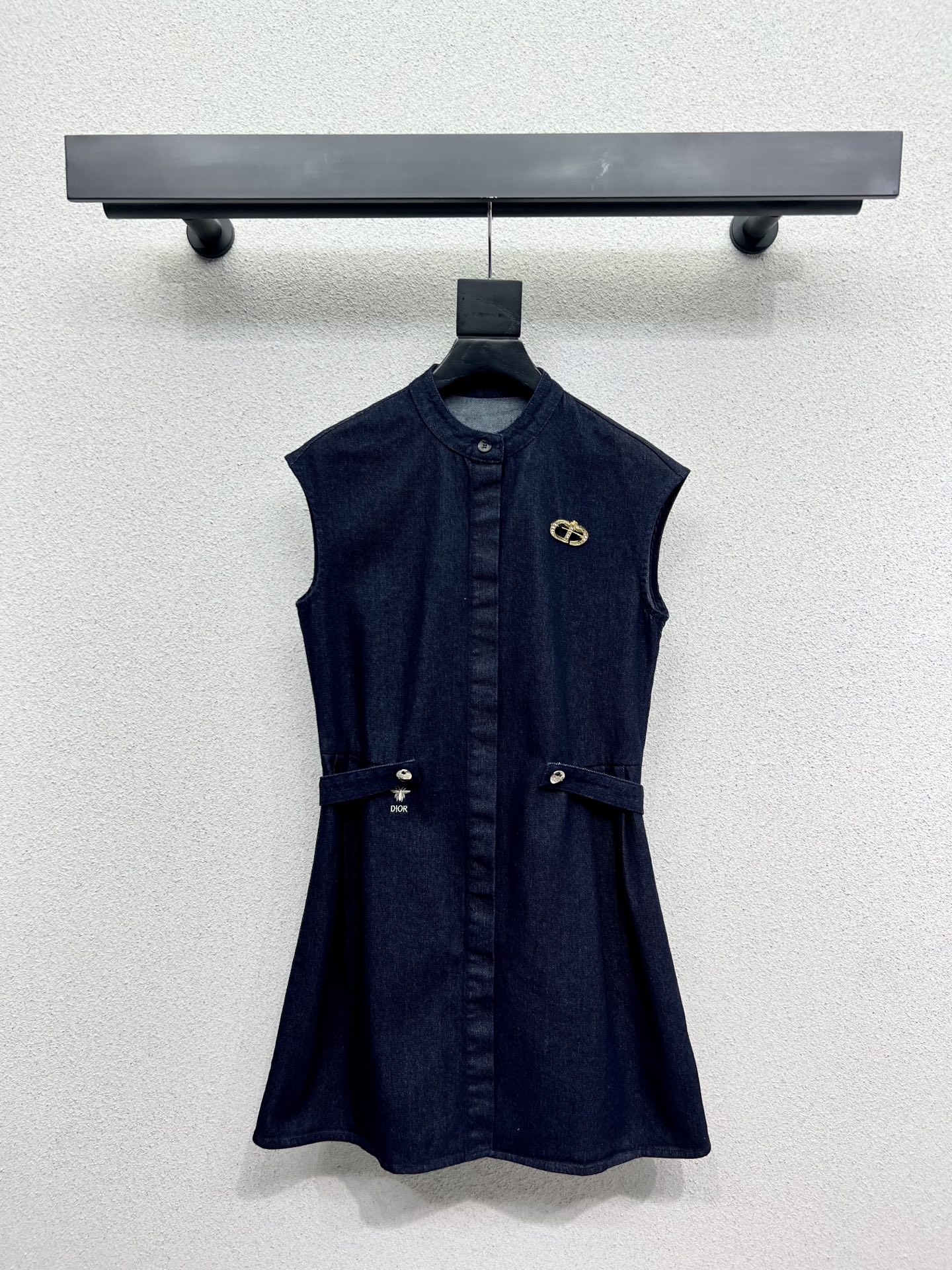 Dior Sleeveless Denim A-Line Dress Stand Collar Mini Dress 1 i1746978834242 6630 0 0