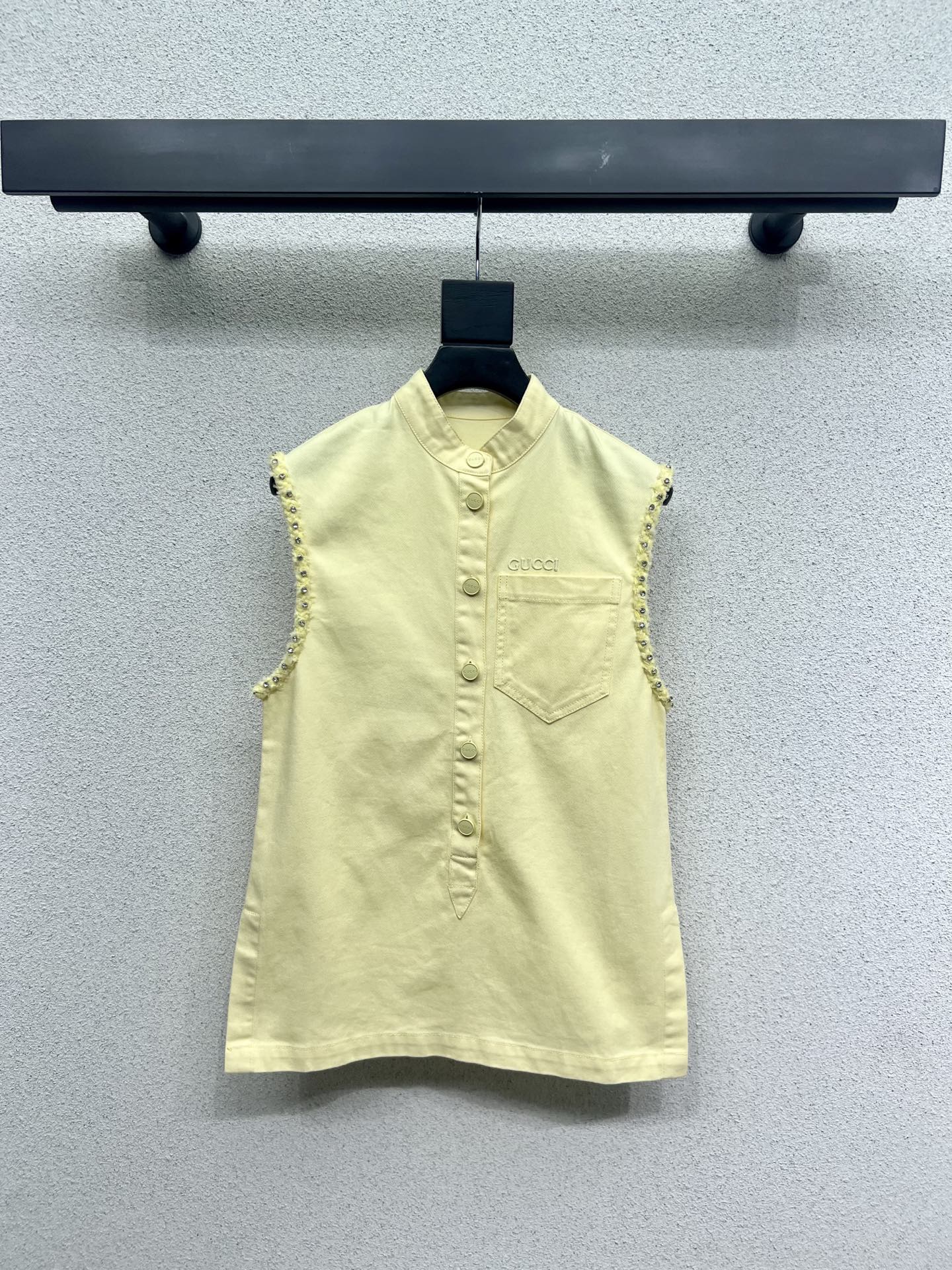 High-Quality Custom Cowboy Dress: P621, Sleeveless, Cotton, Muscle Texture, Yeast Detail - 图片 2