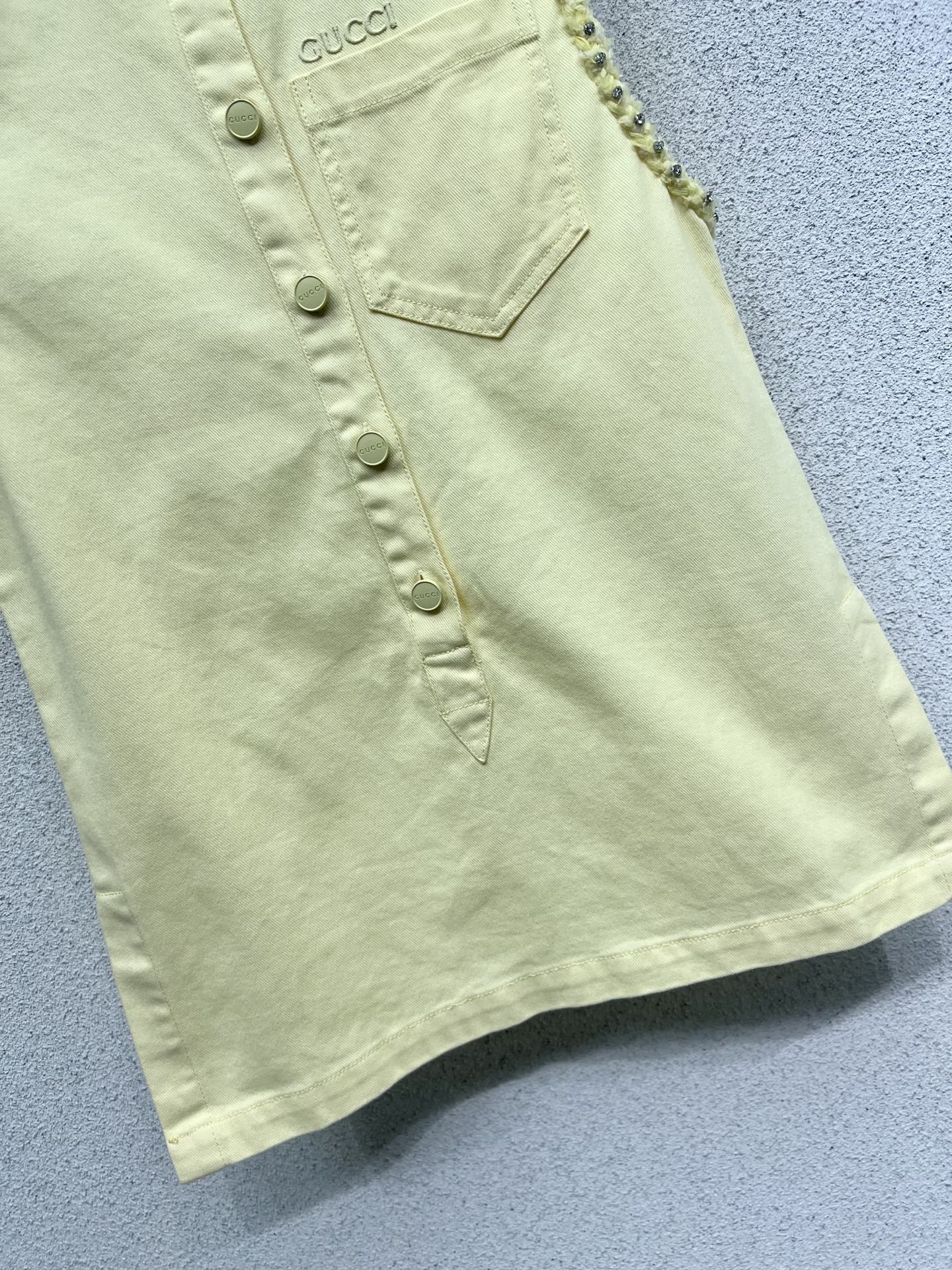 High-Quality Custom Cowboy Dress: P621, Sleeveless, Cotton, Muscle Texture, Yeast Detail - 图片 4