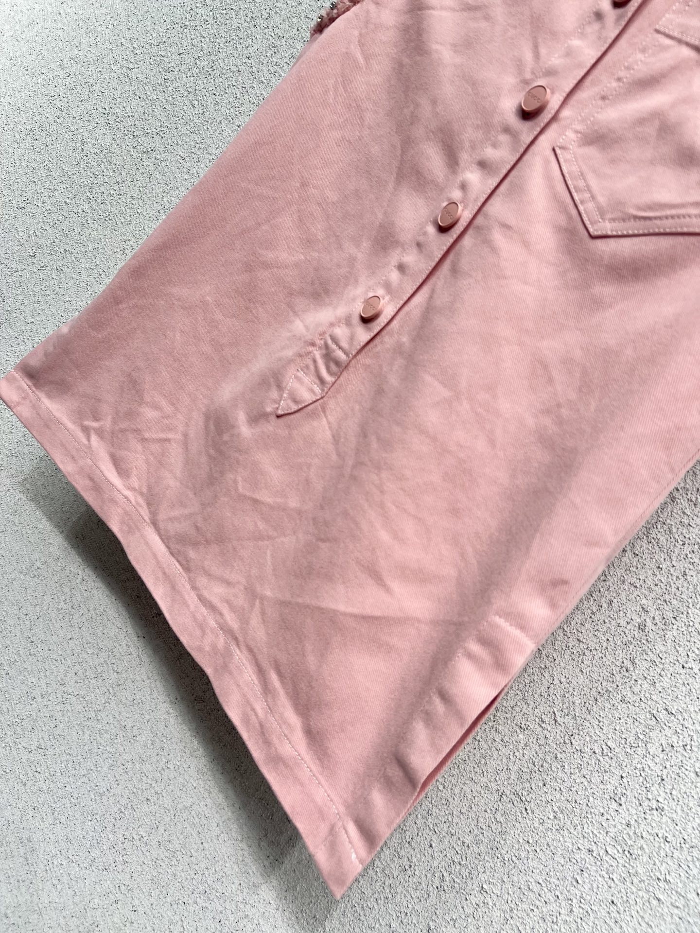 High-Quality Custom Cowboy Dress: P621, Sleeveless, Cotton, Muscle Texture, Yeast Detail - 图片 7