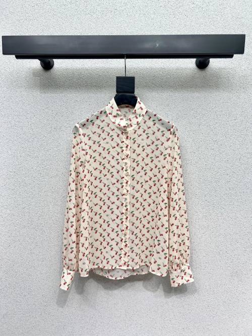 Valentino Cherry Print Long Sleeve Shirt - Chic and Elegant Design 1 Valentino Cherry Print Long Sleeve Shirt - Chic and Elegant Design