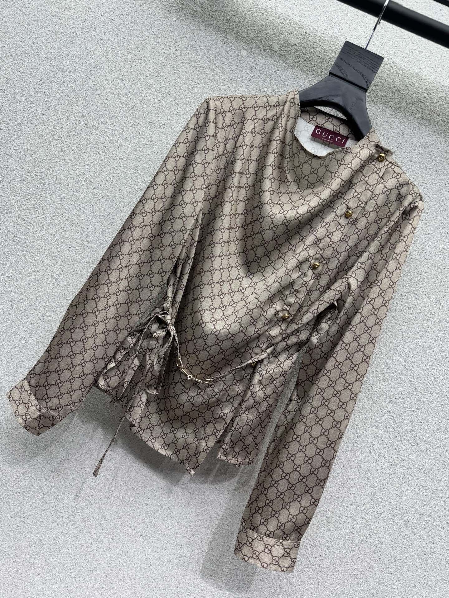 Рубашка с принтом Gucci