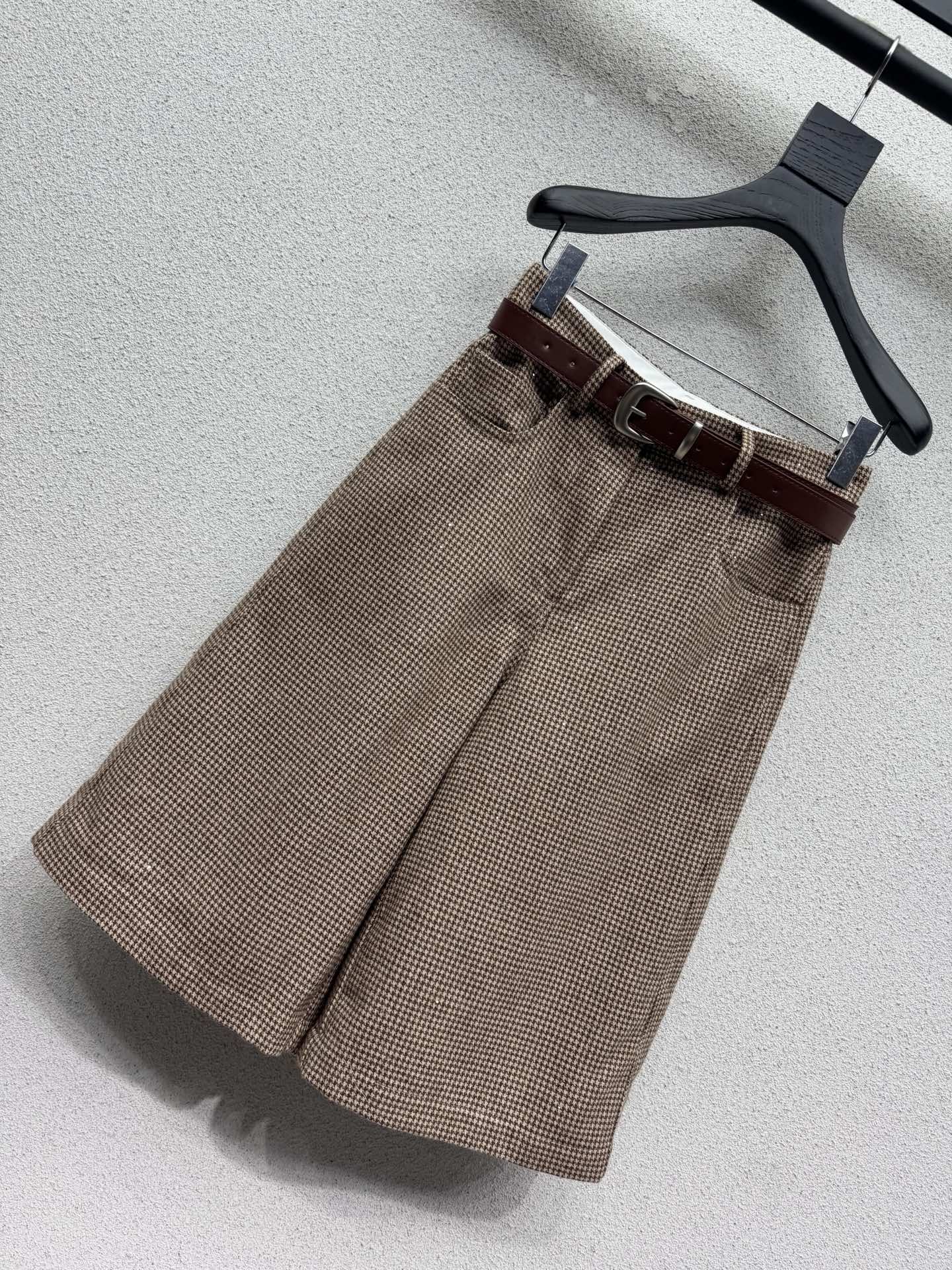Брюки с поясом в клетку Burberry